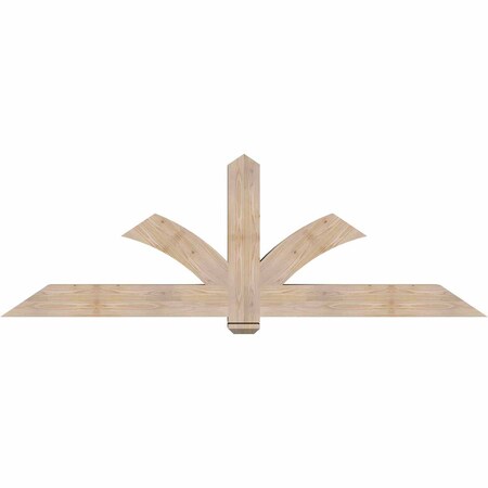 Ekena Millwork Redmond Smooth Timber Gable Bracket, Douglas Fir, 84"W x 28"H x 5 1/2"D x 5 1/2"F, 8/12 Pitch GBW084X28X0606RED00SDF